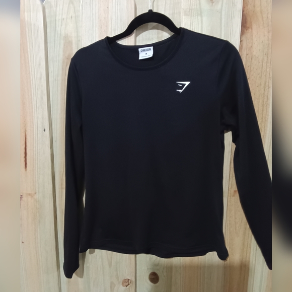 Gymshark Tops - Gymshark Black Long-Sleeve Training Tee